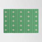 Daisy Stripes Green and Pink Pattern Rug Gallery Image 2