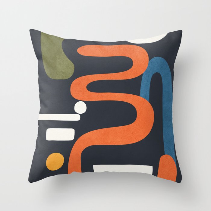 Abstract Colorful Setting 1 Throw Pillow Gallery Image 6