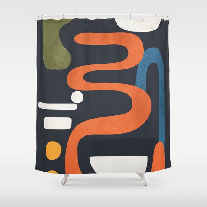 Abstract Colorful Setting 1 Shower Curtain Gallery Image 1