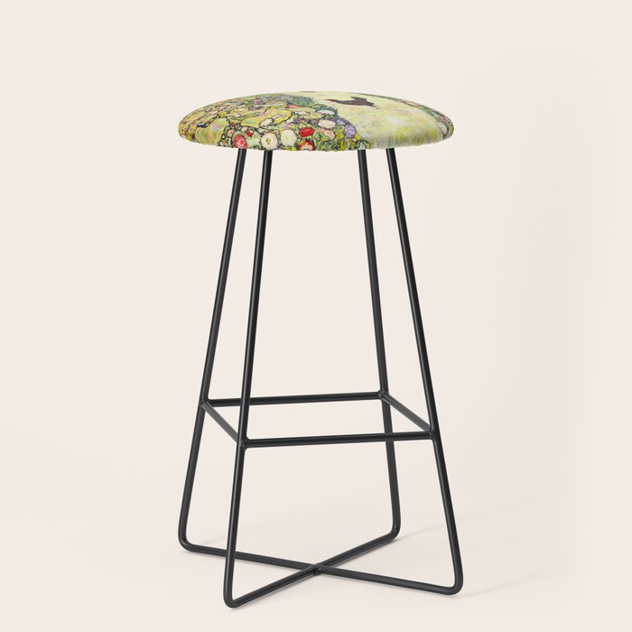 Gustav Klimt "Garden Path with Chickens" Stool Gallery Image 1