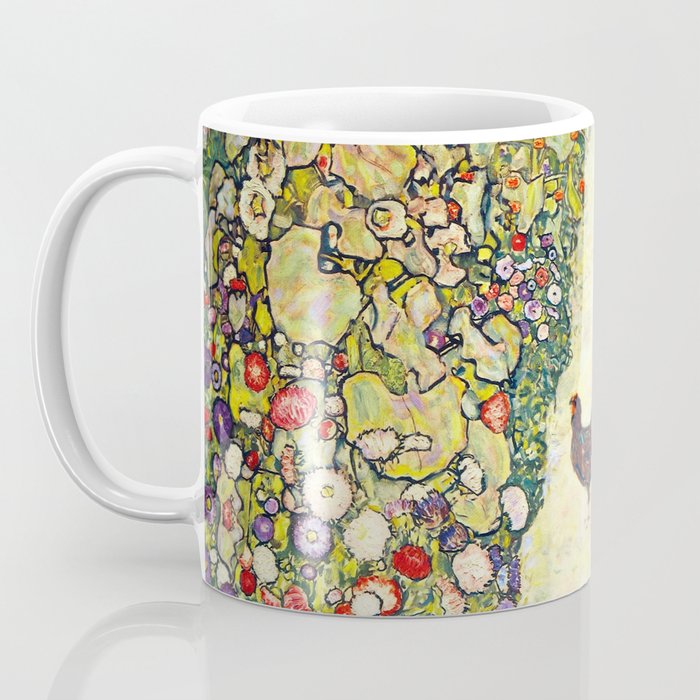 Gustav Klimt "Garden Path with Chickens" Coffee Mug Gallery Image 3