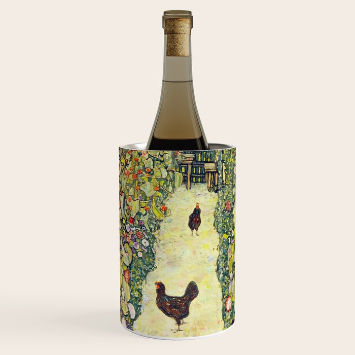 Gustav Klimt "Garden Path with Chickens" Wine Chiller Gallery Image 1