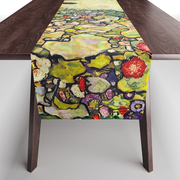 Gustav Klimt "Garden Path with Chickens" Table Runner Gallery Image 1
