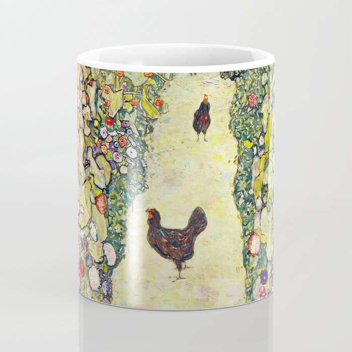 Gustav Klimt "Garden Path with Chickens" Coffee Mug Gallery Image 4
