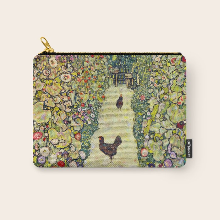 Gustav Klimt "Garden Path with Chickens" Carry All Pouch Gallery Image 1