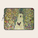 Gustav Klimt "Garden Path with Chickens" Laptop Sleeve Gallery Image 1