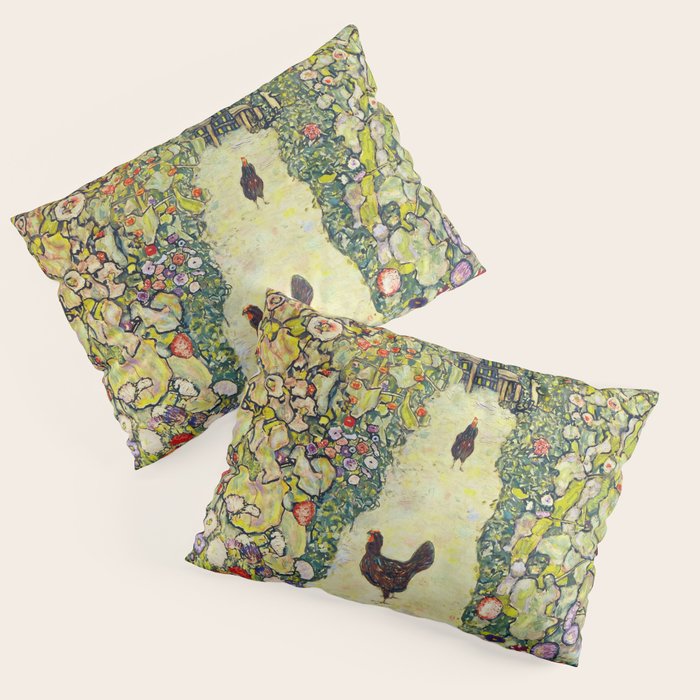 Gustav Klimt "Garden Path with Chickens" Pillow Sham Gallery Image 3