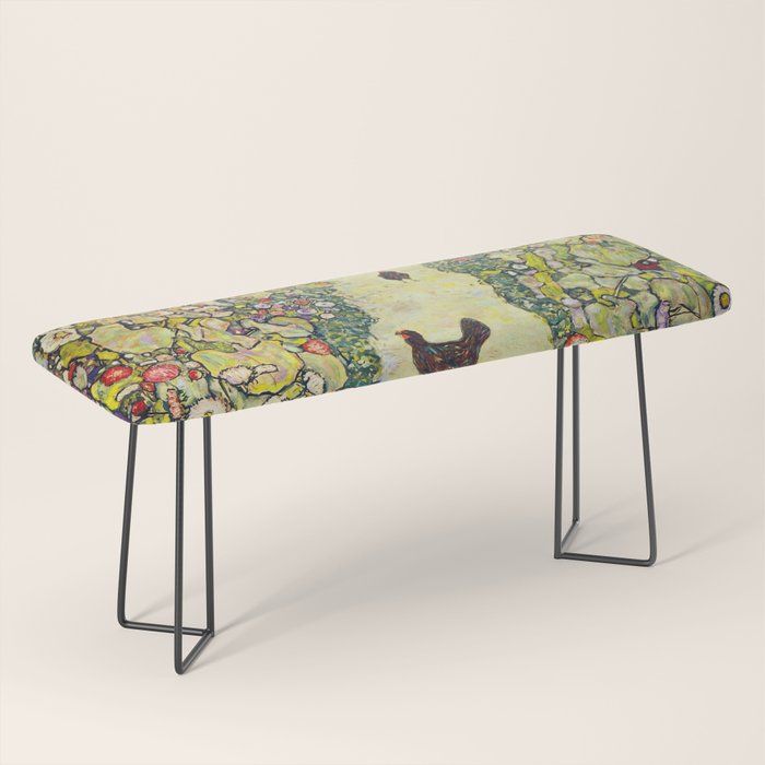 Gustav Klimt "Garden Path with Chickens" Bench Gallery Image 1