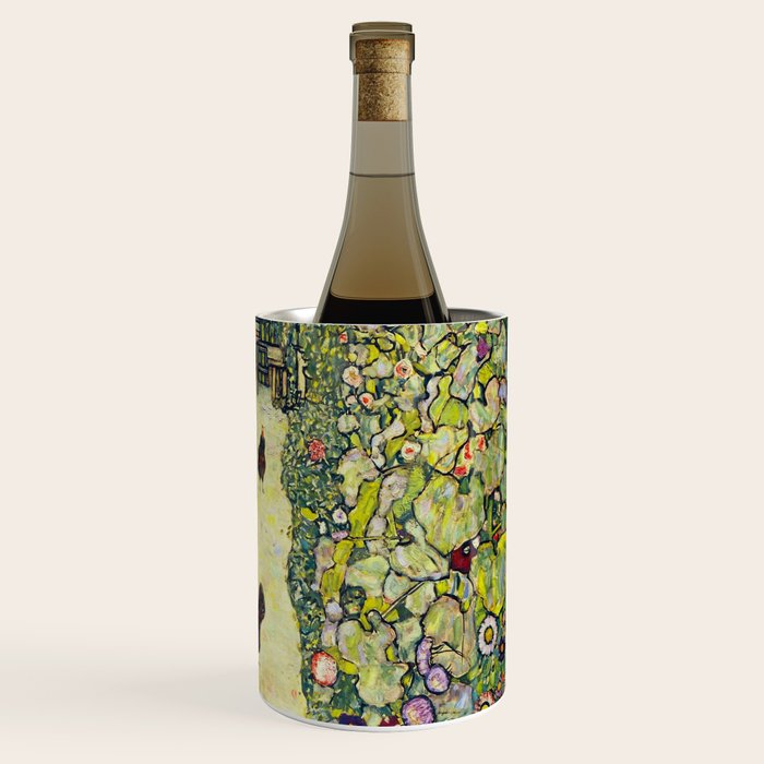 Gustav Klimt "Garden Path with Chickens" Wine Chiller Gallery Image 3