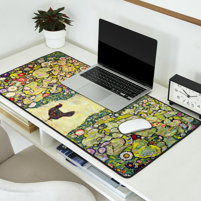 Gustav Klimt "Garden Path with Chickens" Desk Mat Gallery Image 2