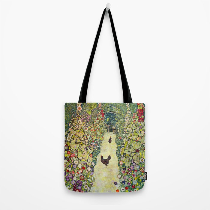 Gustav Klimt "Garden Path with Chickens" Tote Bag Gallery Image 2