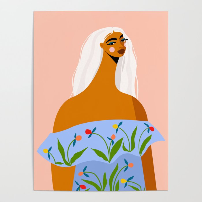 Long White Hair Poster Gallery Image 1