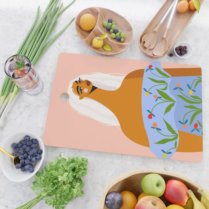 Long White Hair Cutting Board Gallery Image 2