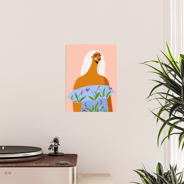 Long White Hair Poster Gallery Image 2