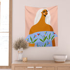 Long White Hair Wall Tapestry Gallery Image 2