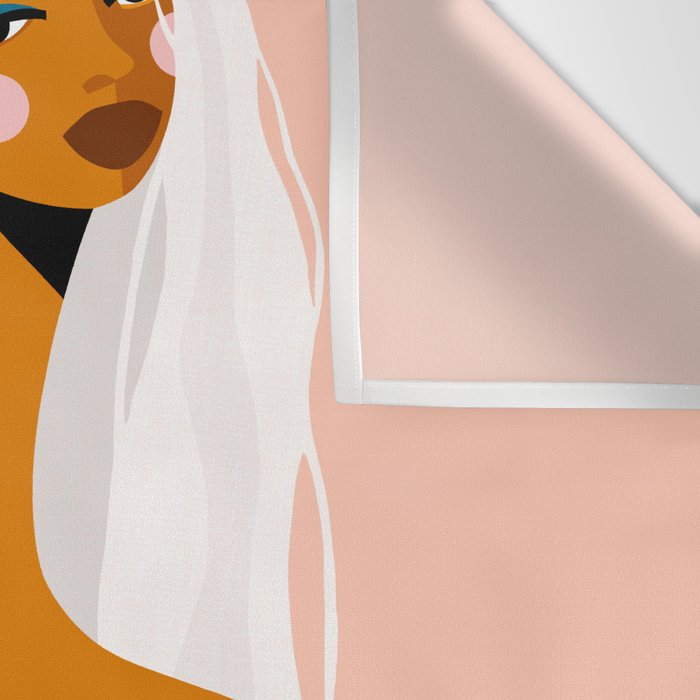 Long White Hair Wall Tapestry Gallery Image 3