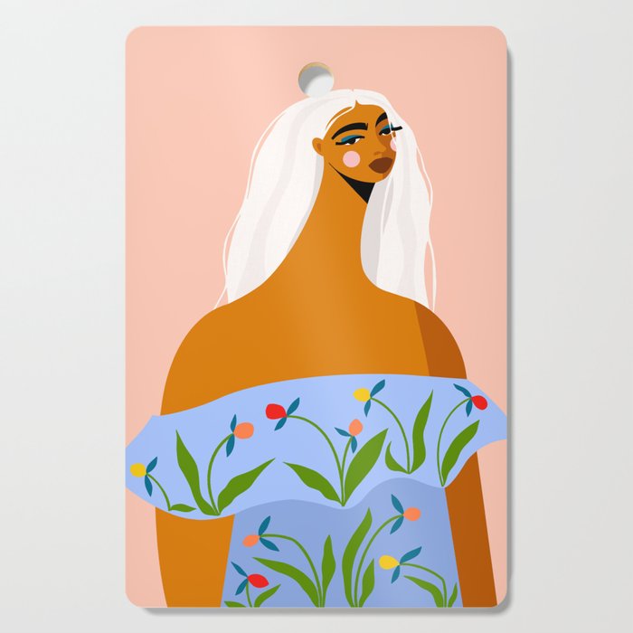 Long White Hair Cutting Board Gallery Image 1
