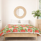 Strawberry Pattern on Mint Green Duvet Cover Gallery Image 3