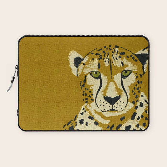 Big Cat Series - Cheetah Yellow Laptop Sleeve Gallery Image 1