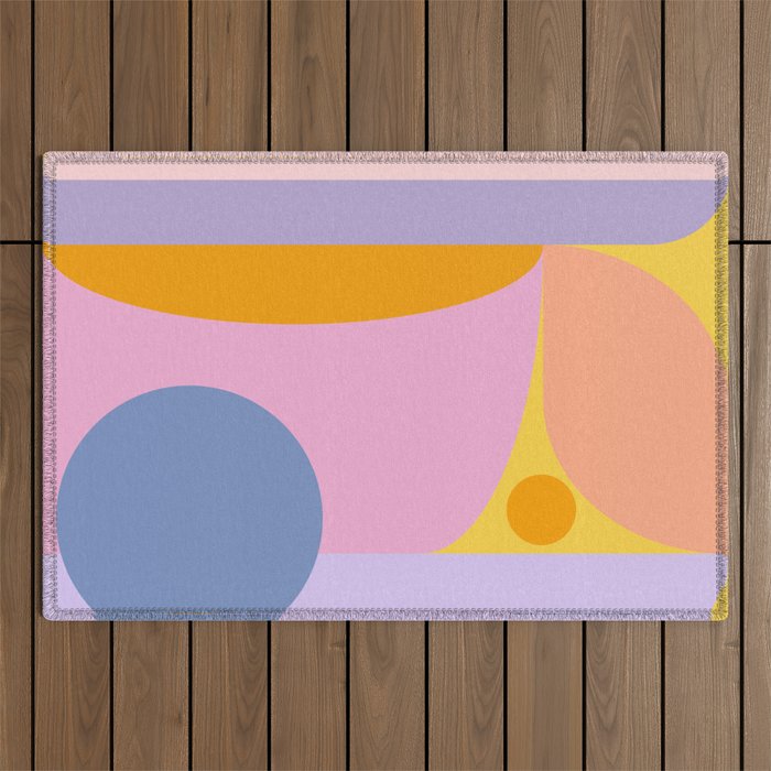 Pink and Lavender 01 Outdoor Rug Gallery Image 1