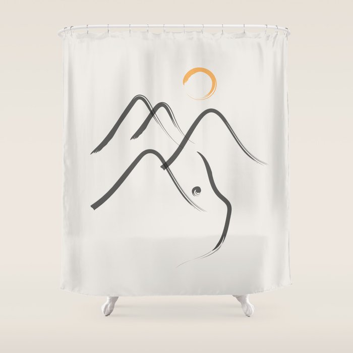 Cat Landscape 99 Shower Curtain Gallery Image 1