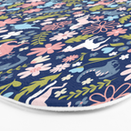 Dinosaur + Unicorn on Royal Blue Bath Mat Gallery Image 3