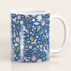 Dinosaur + Unicorn on Royal Blue Coffee Mug Gallery Image 1