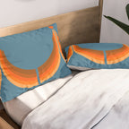 Abstraction_SUN_RISING_RETRO_SPACE_POP_ART_0906S Pillow Sham Gallery Image 2