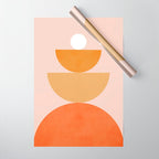 Abstraction Circles Balance Modern Minimalism 007 Wrapping Paper Gallery Image 1