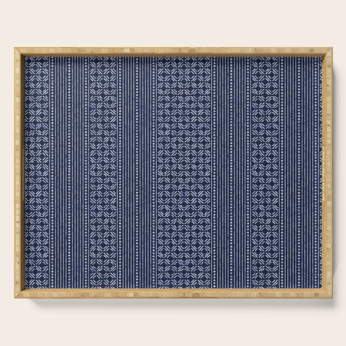 Thai Indigo Batik 3 Serving Tray Gallery Image 1