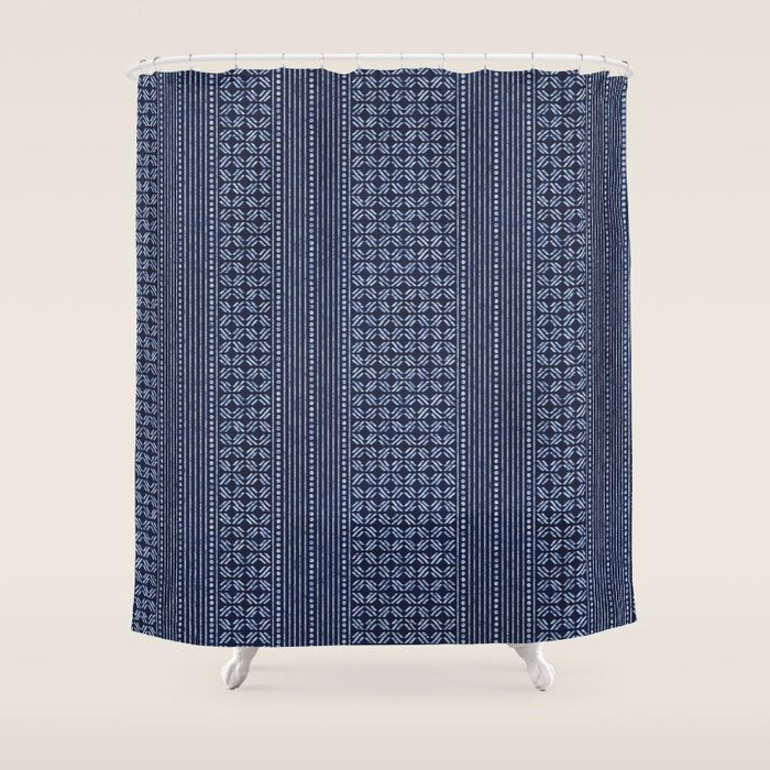 Thai Indigo Batik 3 Shower Curtain Gallery Image 1