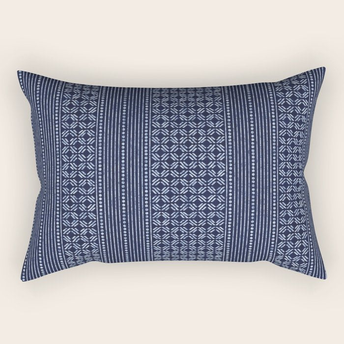 Thai Indigo Batik 3 Rectangular Pillow Gallery Image 2