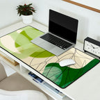 relations in green boho lines & shapes Desk Mat Gallery Image 2