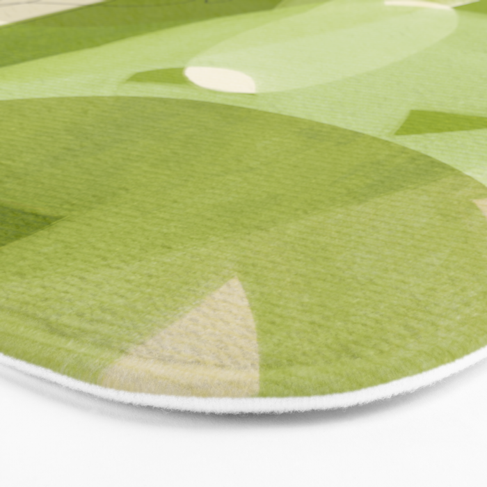 relations in green boho lines & shapes Bath Mat Gallery Image 3