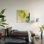 relations in green boho lines & shapes Wood Wall Art Gallery Image 2