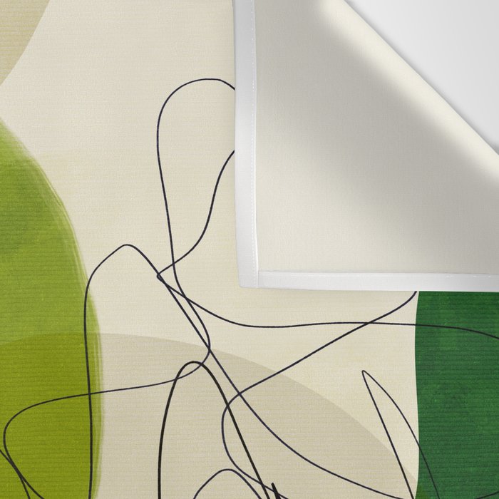relations in green boho lines & shapes Wall Tapestry Gallery Image 3
