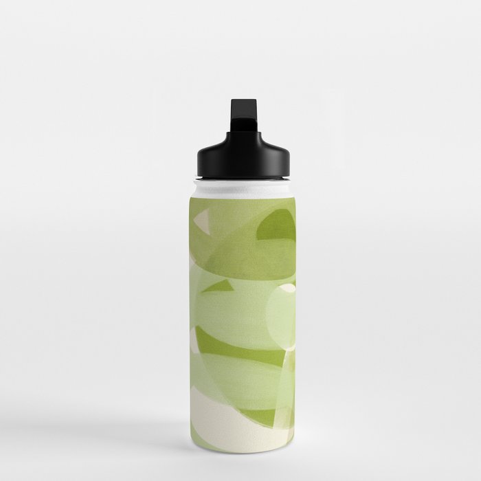 relations in green boho lines & shapes Water Bottle Gallery Image 3