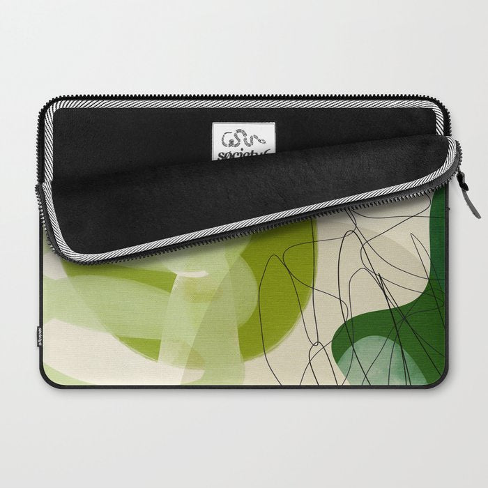 relations in green boho lines & shapes Laptop Sleeve Gallery Image 2