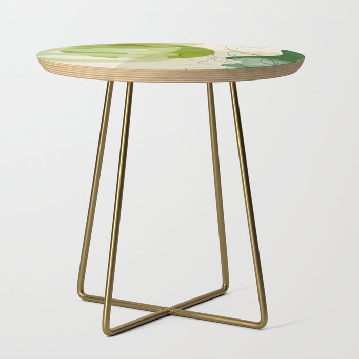 relations in green boho lines & shapes Side Table Gallery Image 1