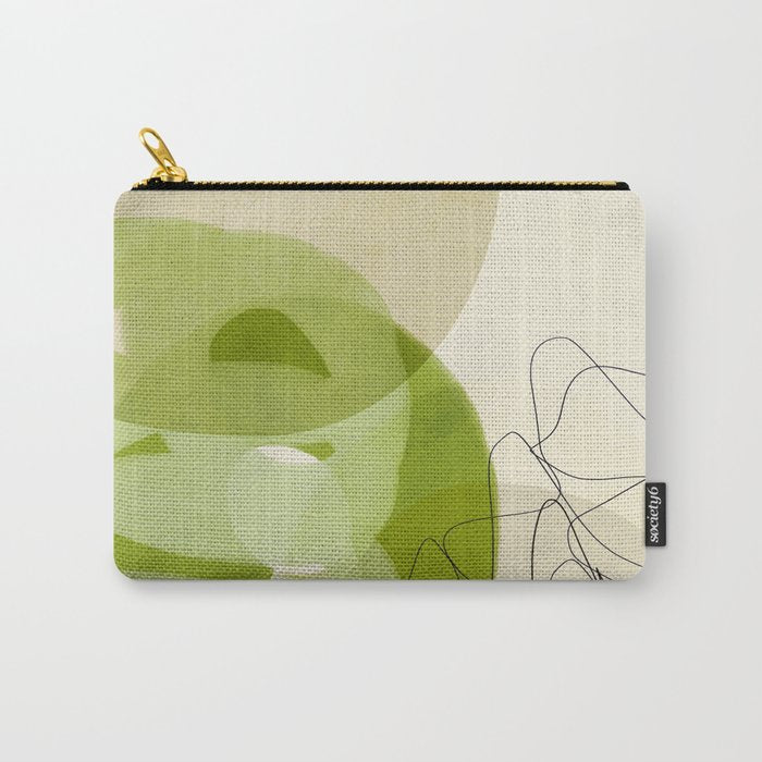 relations in green boho lines & shapes Carry All Pouch Gallery Image 1