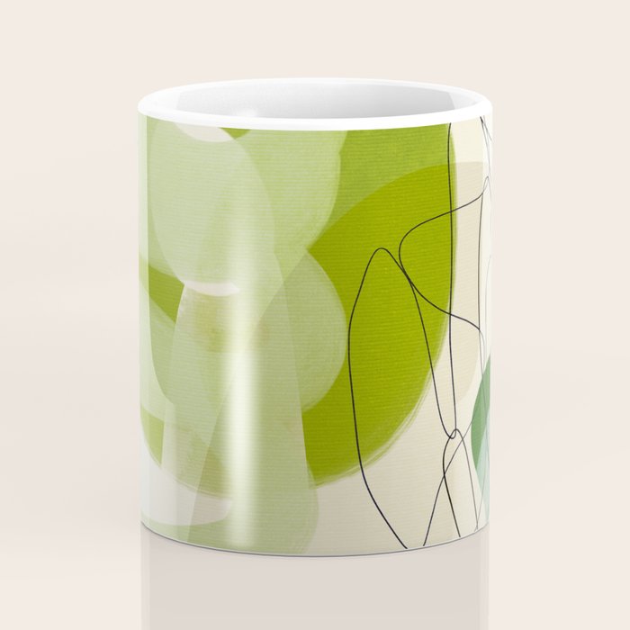 relations in green boho lines & shapes Coffee Mug Gallery Image 4