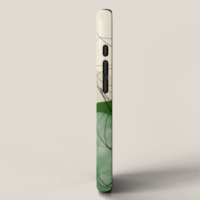 relations in green boho lines & shapes iPhone Case Gallery Image 2