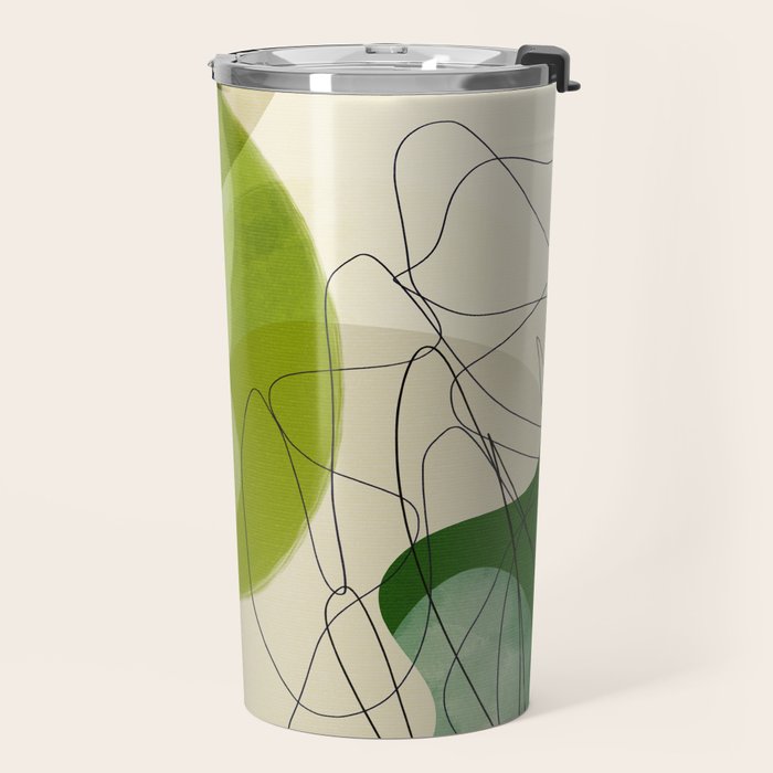 relations in green boho lines & shapes Travel Mug Gallery Image 2