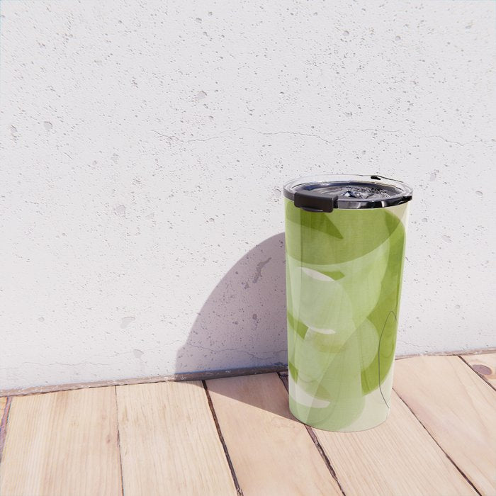 relations in green boho lines & shapes Travel Mug Gallery Image 4