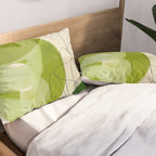 relations in green boho lines & shapes Pillow Sham Gallery Image 2