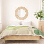relations in green boho lines & shapes Duvet Cover Gallery Image 3