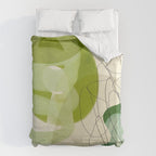 relations in green boho lines & shapes Duvet Cover Gallery Image 6