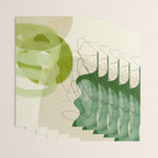 relations in green boho lines & shapes Wrapping Paper Gallery Image 3