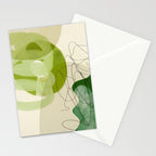 relations in green boho lines & shapes Stationery Card Gallery Image 2