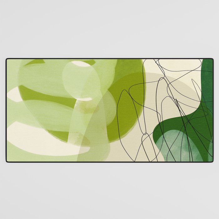 relations in green boho lines & shapes Desk Mat Gallery Image 3